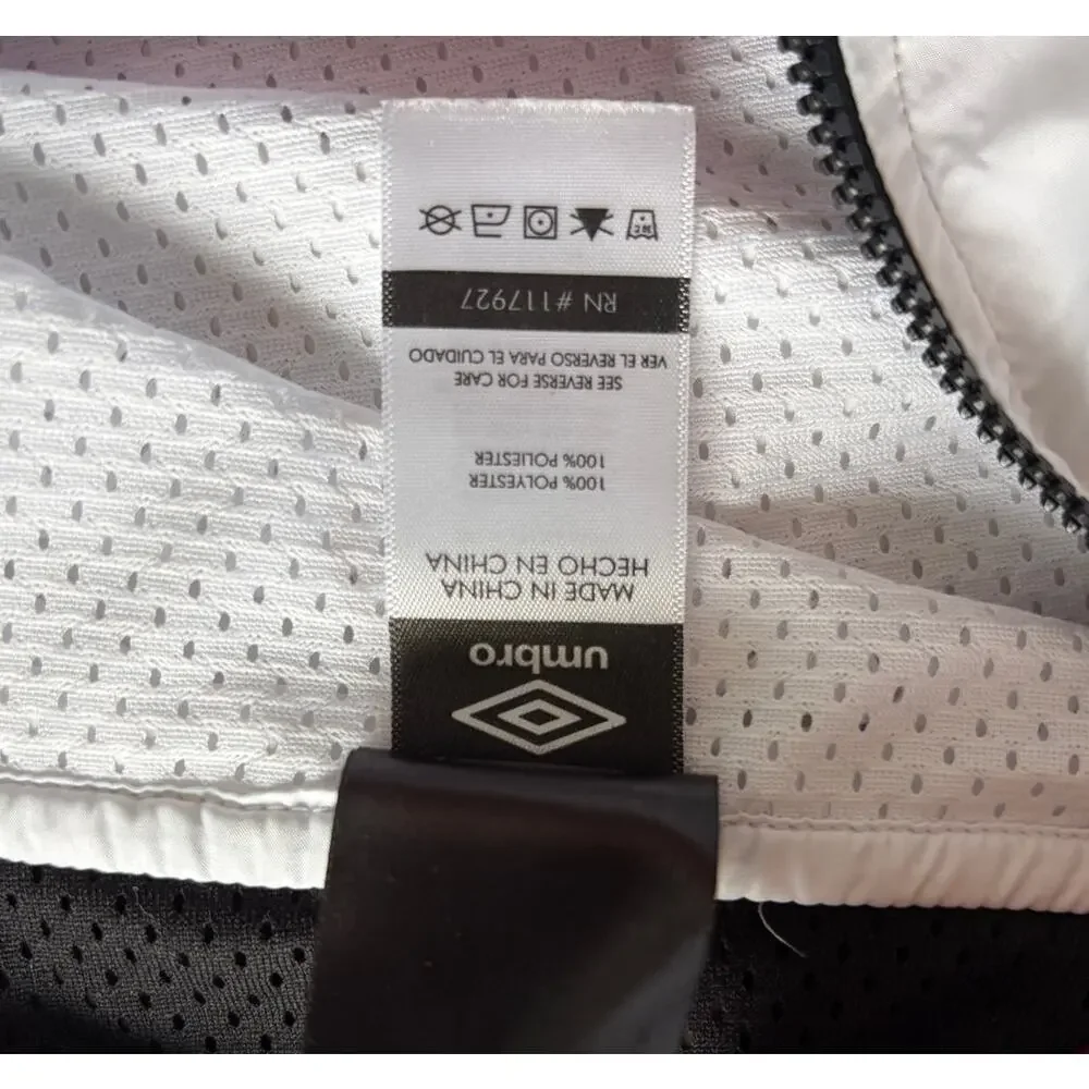 Umbro Windbreaker Jacket Pullover Hooded Black White Y2K Streetwear Size XXL